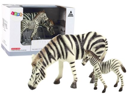Sada 2 figurek Zebra s mláďaty zvířat světa