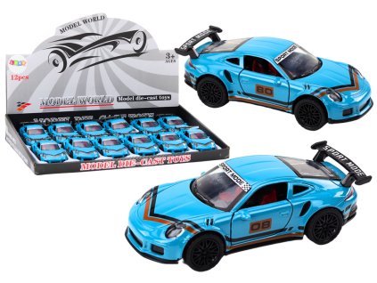 Sportovní auto 1:32 Akční figurka Modrý spoiler Kovový