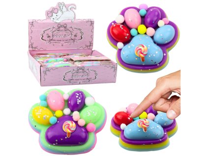 Squishy kočičí tlapka antistresová senzorická hračka XXL