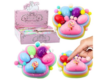 Squishy kočičí tlapka antistresová senzorická hračka XXL