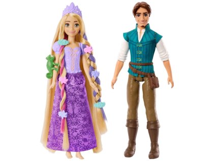 Mattel Disney Princezny Sada Panenka Locika s Pascalem Účesový Styl HLW18 + Panák Flynn Rider HLV98