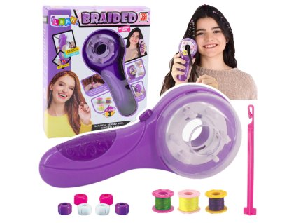 Sada na úpravu vlasů Stroj na pletení Nitě Gumičky Korálky