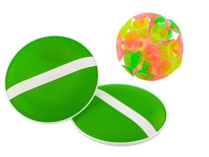 Arkádová hra Kulaté pádla Míč s přísavkami Zelený