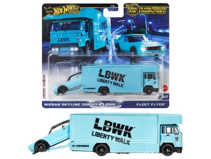 Hot Wheels Premium Team Transport Nissan Skyline 2000GT-R LBWK & Fleet Flyer HRV45