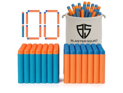 Šipky do Nerf 100 ks dvoubarevné + pytel Blaster Squad SB939-3