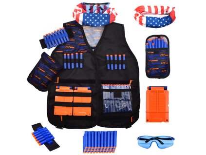 Sada Nerf USA – vesta s doplňky