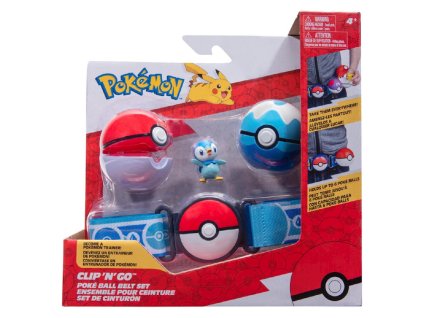 Pokemon Clip 'N' Go Quaxly modrý trenérský pás s figurkou Piplup 3645