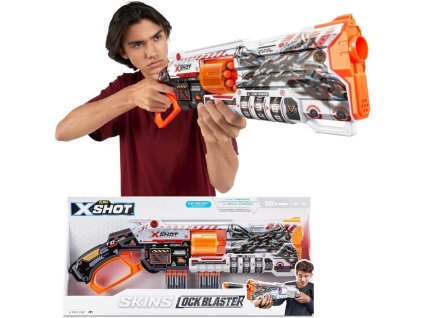 X-Shot Skins Lock Blaster pistole + 16 šipek 36606