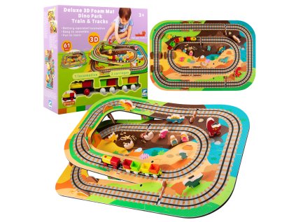 Pěnová podložka Deluxe 3D Dino Park vzdělávací sada 61 dílů 3v1