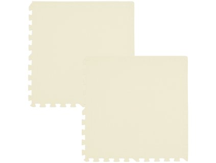 Pěnová podložka Humbi 120x60 velké voděodolné pěnové puzzle 2 ks Krémová