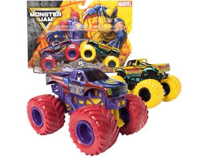 Monster Jam 2 vozidla Monster Truck 1:64 The Sentinels a Wolverine
