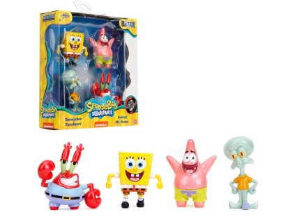 Spongebob sada 4 kovových sběratelských figurek 5–7 cm metalfigs