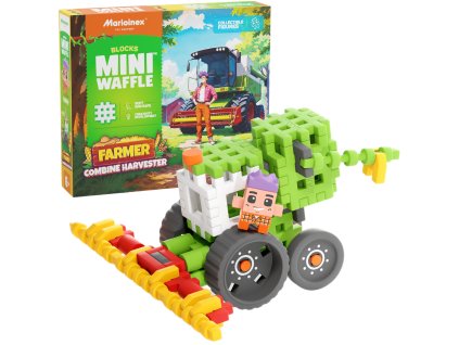 Stavebnice Mini Waffle Farmer Kombajn 60 dílků Marioinex
