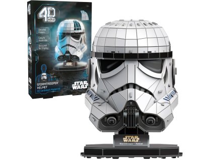 4D Build Star Wars Helma Stormtroopera 3D model k sestavení 12 cm