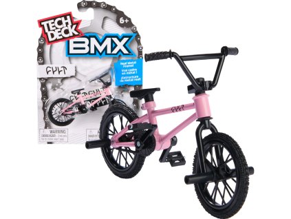 Tech Deck malá sada fingerbike BMX mini kolo na prsty Cult růžové + samolepky