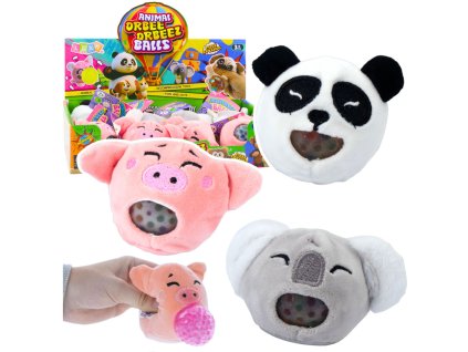 Koala panda mačkací plyšák s vodními kuličkami 6 cm