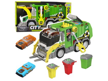 Nákladní auto popelář komunální vozidlo světla zvuky