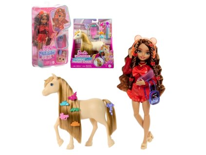 Barbie Styling Set Panenka Malibu Dream Besties + Koník Pony Tornado HYC23 HXJ36