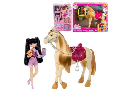 Barbie Set Panenka Malibu Dream Besties + Interaktivní Kůň Tornado HYC24 HXJ42
