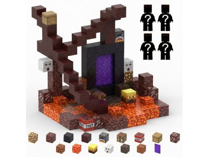 Dream World Minecraft Magnetická Stavebnice Dobrodružství v Netheru 132 dílů XJB110