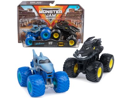 Monster Jam 2 Vozidla Monster Truck 1:64 Megalodon vs Batman