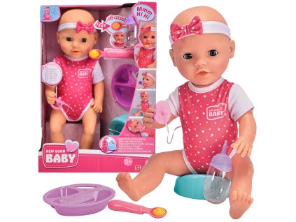 Panenka New Born Baby Sladké Miminko 35 cm s Doplňky Zvuk
