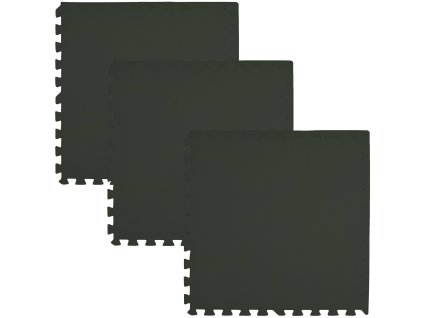Pěnová Podložka Humbi 180 x 60 Velké Voděodolné Bezpečné Pěnové Puzzle 3 ks Černá