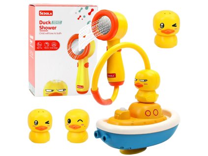 Kachní Koupací Sada se Sprchou Kachna Loďka