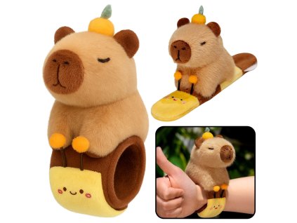 Plyšový Samoutahovací Náramek Včela s Kapibarou