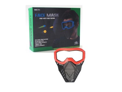 Bojová ochranná maska červená