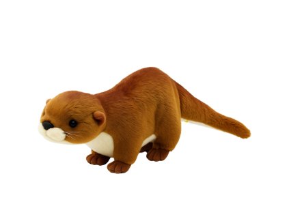 Plyšový Maskot Mazlík Vydra Bílá Hnědá 50cm