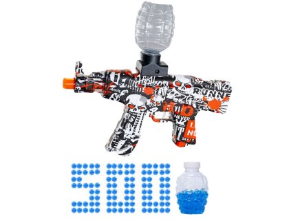 Bílo-červená automatická puška M4 pro gelové kuličky ST620