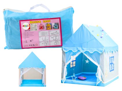 Dětský přenosný skládací stan na hraní Blue