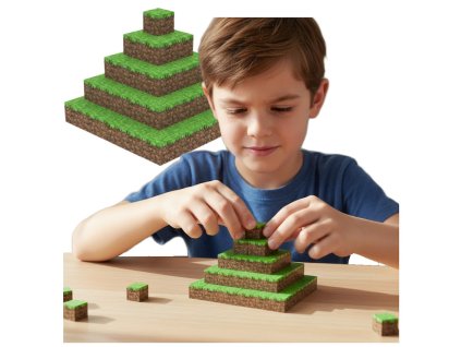 Creative World sada magnetických kostek Země s trávou 50 ks JM904