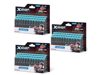 X-Shot sada 36 šipek Air Pocket Technology – sada 3×