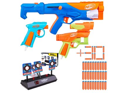 Nerf N Series Gear Up Pack sada 3 blasterů F8633 + 30 šipek N1 + elektronický terč (3 cíle)