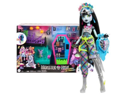 Monster High studentský salonek HNF67 + panenka Frankie Stein HXH79