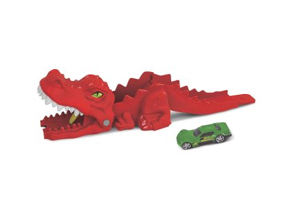 Hot Wheels vystřelovač s dinosaurem + autíčko GVF42