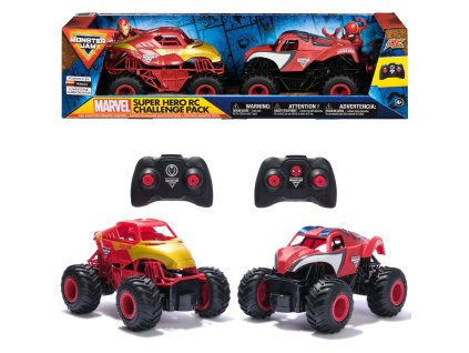 Monster Jam sada dvou dálkově ovládaných vozidel 1:24 Marvel Super Hero Challenge RC