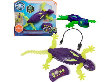 Hex Bots dálkově ovládaná figurka gekona – leze po stěnách, svítí ve tmě