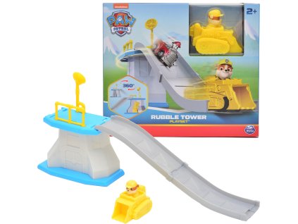 Tlapková patrola Mini věž – základna se skluzem a vozidlem Rubble