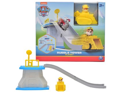 Tlapková patrola Mini věž – základna se skluzem a vozidlem Rubble