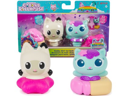 Gábinin kouzelný domek sada 2 figurek na hraní do vody – Pandy Paws a mořská kočička, 4 díly