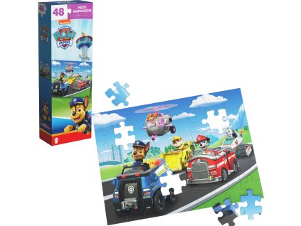 Puzzle Tlapková patrola – tým Chase, Skye a Marshall, vozidla, 48 dílků 27,9 × 38,1 cm