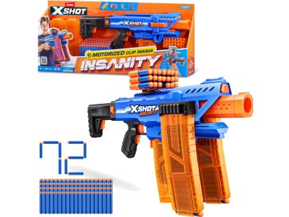 Zuru XShot Insanity automatický blaster + 72 šipek