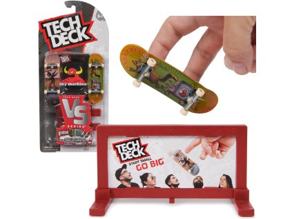 Tech Deck sada 2× fingerboard mini skateboard Toy Machine + překážka