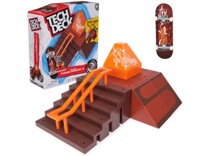 Tech Deck fingerboard sada – rampa Pyramid Shredder 2.0 s fingerboardem