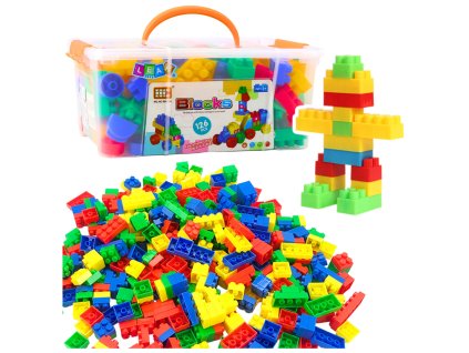 Prostorové stavební bloky – v krabici, barevné, 126 ks