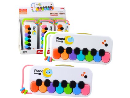 Vzdělávací hudební piano pro děti – interaktivní, barevné korálky