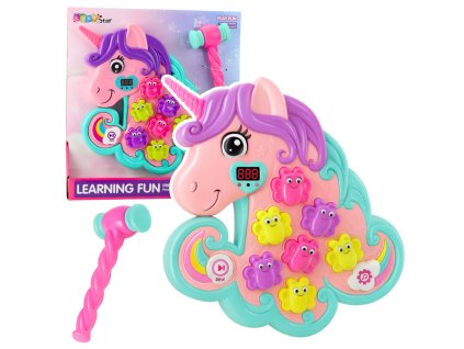 Hra Whac-A-Mole – arkádová, unicorn, světla a zvuky